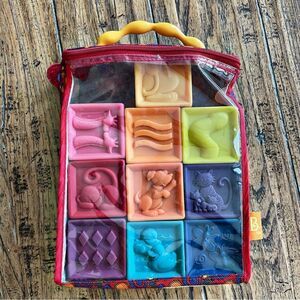 B. You Set of 10 Baby Stacking/ Counting Cubes in Bag - Squeak!